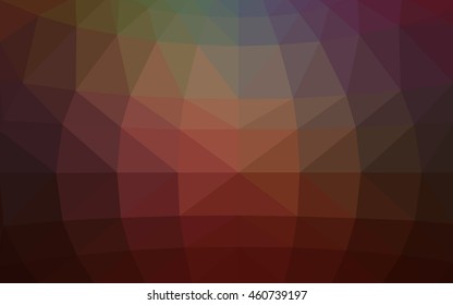 Dark multicolor polygonal illustration, which consist of triangles. Triangular design for your business. Geometric background in Origami style with gradient.