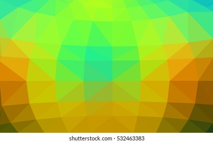 Dark multicolor polygonal illustration, which consist of triangles. Triangular design for your business. Geometric background in Origami style with gradient.