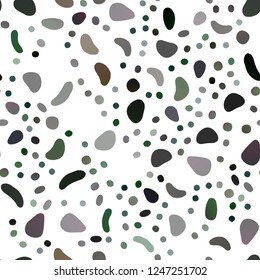 Dark Multicolor, Rainbow seamless layout with circle spots. Colorful illustration with blurred circles in nature style. Pattern for trendy fabric, wallpapers.