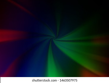 Dark Multicolor, Rainbow swirl vector.  Blurred and colored template. Shining colorful illustration in a Brand new style. The elegant pattern for brand book.