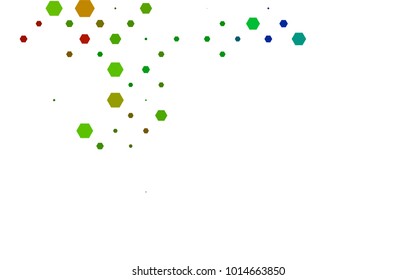 Dark Multicolor, Rainbow vector abstract textured polygonal background. Brand-new blurry hexagonal design. Pattern can be used for background.