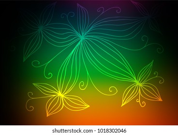Dark Multicolor, Rainbow vector abstract doodle background. Decorative shining illustration with doodles on abstract template. The best blurred design for your business.