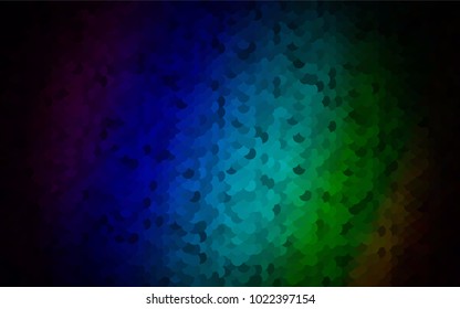 Dark Multicolor, Rainbow vector abstract pattern with circles. Geometry template for your business design. Background with colored spheres.