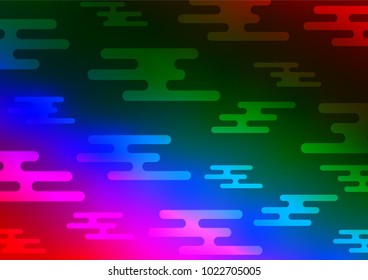Dark Multicolor, Rainbow vector abstract doodle template. Decorative shining illustration with doodles on abstract template. The best blurred design for your business.