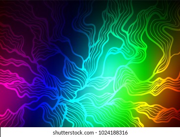 Dark Multicolor, Rainbow vector abstract doodle template. Sketchy hand drawn doodles on blurred background. Brand-new design for your business.