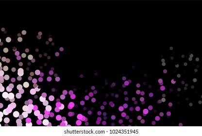Dark Multicolor, Rainbow vector abstract pattern with circles. Geometry template for your business design. Background with colored spheres.