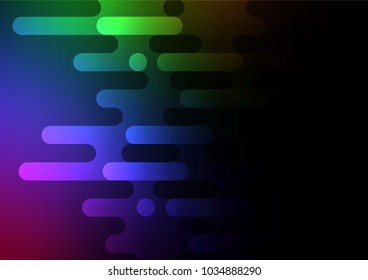 Dark Multicolor, Rainbow vector abstract doodle pattern. Colorful abstract illustration with lines in Asian style. The template can be used as a background for cell phones.