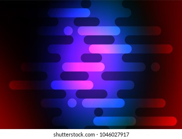 Dark Multicolor, Rainbow vector abstract doodle template. Colorful abstract illustration with lines in Asian style. The pattern can be used for heads of websites and designs.