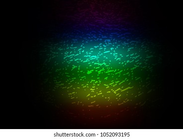 Dark Multicolor, Rainbow vector abstract doodle pattern. Colorful abstract illustration with lines in Asian style. Brand-new style for your business design.