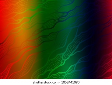 Dark Multicolor, Rainbow vector abstract doodle template. Sketchy hand drawn doodles on blurred background. The textured pattern can be used for website.