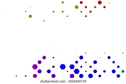 Dark Multicolor, Rainbow vector abstract textured polygonal background. Brand-new blurry hexagonal design. Pattern can be used for background.