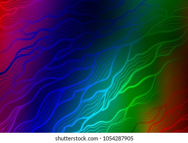 Dark Multicolor, Rainbow vector abstract doodle texture. Decorative shining illustration with doodles on abstract template. A completely new design for your business.