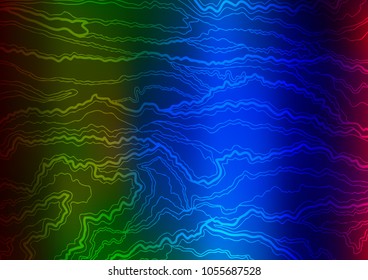 Dark Multicolor, Rainbow vector abstract doodle texture. An elegant bright illustration with lines in Natural style. The best blurred design for your business.