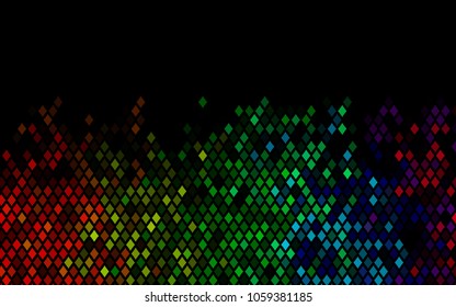 Dark Multicolor, Rainbow vector abstract textured polygonal background. Blurry rectangular design. The pattern with repeating rectangles can be used for background.