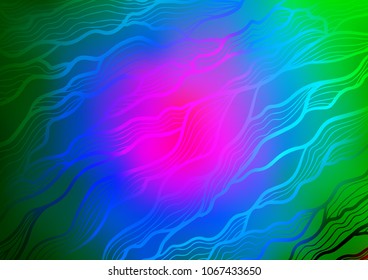 Dark Multicolor, Rainbow vector abstract doodle background. Glitter abstract illustration with doodles and Zen tangles. The elegant pattern can be used as a part of a brand book.