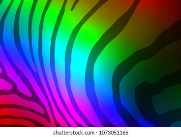 Dark Multicolor, Rainbow vector abstract doodle template. An elegant bright illustration with lines in Natural style. Hand painted design for web, leaflet, textile.