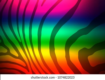 Dark Multicolor, Rainbow vector abstract doodle template. Geometric doodle illustration in Origami style with gradient. The template can be used as a background for cell phones.