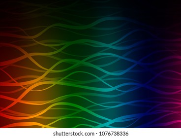 Dark Multicolor, Rainbow vector abstract doodle texture. Modern geometrical abstract illustration with doodles. Brand-new style for your business design.