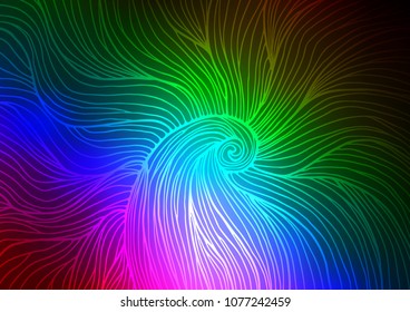 Dark Multicolor, Rainbow vector abstract doodle template. Brand-new colored illustration in blurry style with doodles. Hand painted design for web, leaflet, textile.
