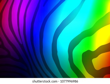 Dark Multicolor, Rainbow vector abstract doodle texture. An elegant bright illustration with lines in Natural style. A new texture for your design.