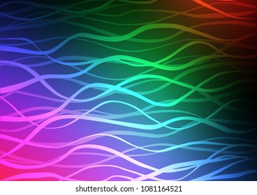 Dark Multicolor, Rainbow vector abstract doodle texture. An elegant bright illustration with lines in Natural style. The pattern can be used for heads of websites and designs.