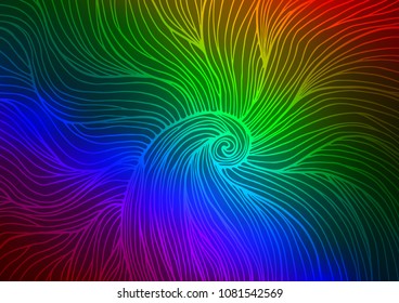 Dark Multicolor, Rainbow vector abstract doodle background. A vague abstract illustration with doodles in Indian style. The template can be used as a background for cell phones.