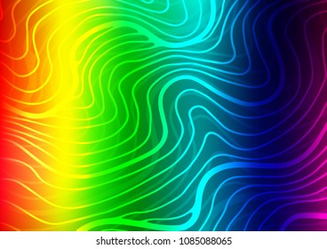 Dark Multicolor, Rainbow vector abstract doodle background. Geometric doodle illustration in Origami style with gradient. The pattern can be used for heads of websites and designs.