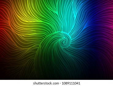 Dark Multicolor, Rainbow vector abstract doodle texture. Glitter abstract illustration with doodles and Zen tangles. Hand painted design for web, wrapping, wallpaper.