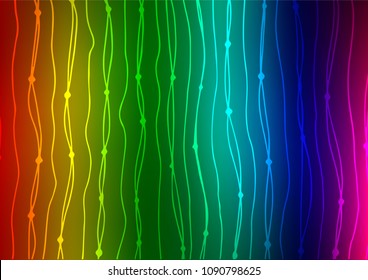 Dark Multicolor, Rainbow vector abstract doodle texture. Modern geometrical abstract illustration with doodles. The best blurred design for your business.