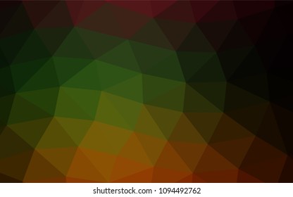 Dark Multicolor, Rainbow vector abstract polygonal template. An elegant bright illustration with gradient. The polygonal design can be used for your web site.