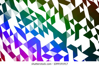 Dark Multicolor, Rainbow vector abstract mosaic template. Creative geometric illustration in Origami style with gradient. The template can be used as a background for cell phones.
