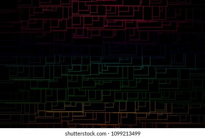 Dark Multicolor, Rainbow vector abstract textured polygonal background. Blurry rectangular design. The pattern with repeating rectangles can be used for background.