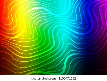 Dark Multicolor, Rainbow vector abstract doodle template. Ethnic elegant natural pattern with gradient. The textured pattern can be used for website.