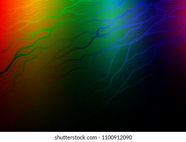 Dark Multicolor, Rainbow vector abstract doodle pattern. Modern geometrical abstract illustration with doodles. The template can be used as a background for cell phones.