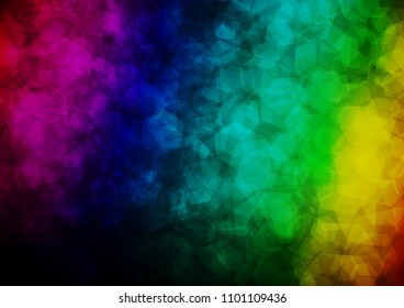 Dark Multicolor, Rainbow vector abstract mosaic pattern. Colorful abstract illustration with gradient. A new texture for your design.