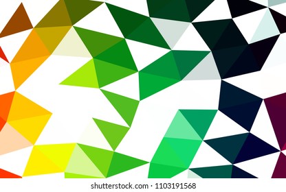 Dark Multicolor, Rainbow vector abstract polygonal abstract polygonal. A completely new color illustration in a vague style. The template can be used as a background for cell phones.