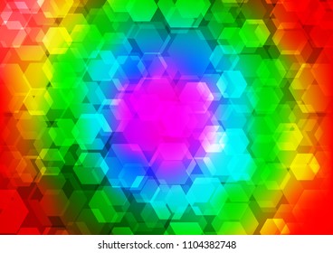 Dark Multicolor, Rainbow vector abstract polygonal background. Geometric illustration in Origami style with gradient.  The textured pattern can be used for background.
