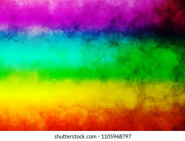 Dark Multicolor, Rainbow vector abstract polygonal background. Brand new colored illustration in blurry style with gradient. The completely new template can be used for your brand book.