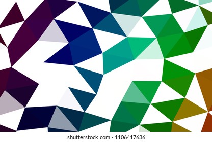 Dark Multicolor, Rainbow vector abstract polygonal abstract polygonal. Colorful abstract illustration with gradient. The elegant pattern can be used as part of a brand book.