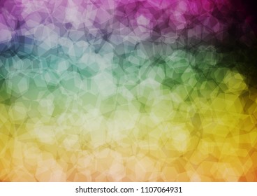 Dark Multicolor, Rainbow vector abstract polygonal pattern. A sample with polygonal shapes. A completely new template for your business design.