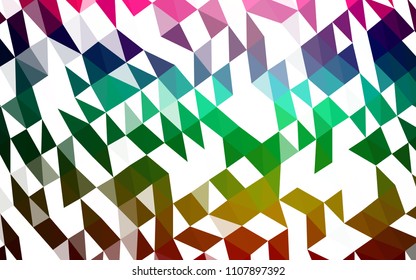 Dark Multicolor, Rainbow vector abstract mosaic template. Shining colored illustration in a Brand new style. Brand new design for your business.