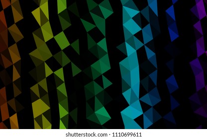Dark Multicolor, Rainbow vector abstract mosaic pattern. A vague abstract illustration with gradient. A completely new template for your business design.