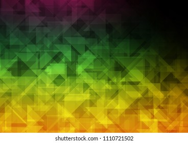 Dark Multicolor, Rainbow vector abstract polygonal abstract polygonal. An elegant bright illustration with gradient. The elegant pattern can be used as part of a brand book.