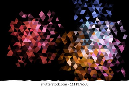 Dark Multicolor, Rainbow vector abstract polygonal pattern. Modern geometrical abstract illustration with gradient. The completely new template can be used for your brand book.