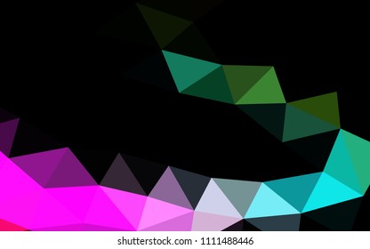 Dark Multicolor, Rainbow vector abstract mosaic abstract mosaic. An elegant bright illustration with gradient. Brand new style for your business design.