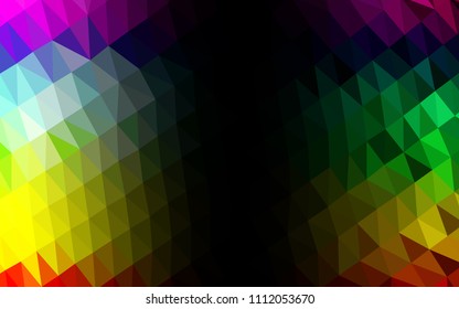 Dark Multicolor, Rainbow vector abstract polygonal cover. A completely new color illustration in a vague style. The completely new template can be used for your brand book.