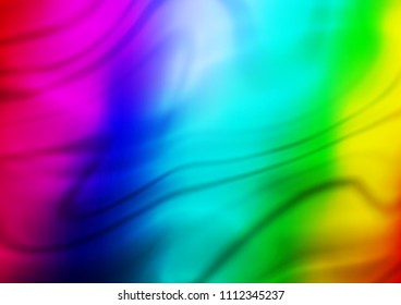 Dark Multicolor, Rainbow vector abstract template. A vague abstract illustration with gradient. The textured pattern can be used for background.