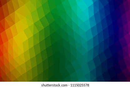 Dark Multicolor, Rainbow vector abstract mosaic backdrop. A completely new color illustration in a vague style. Brand new design for your business.