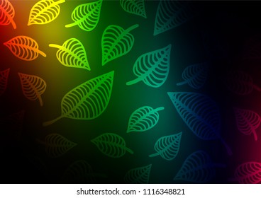 Dark Multicolor, Rainbow vector abstract doodle template. Geometric doodle illustration in Origami style with gradient. Brand-new style for your business design.