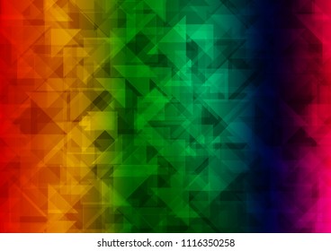 Dark Multicolor, Rainbow vector abstract polygonal abstract polygonal. An elegant bright illustration with gradient. A completely new template for your business design.